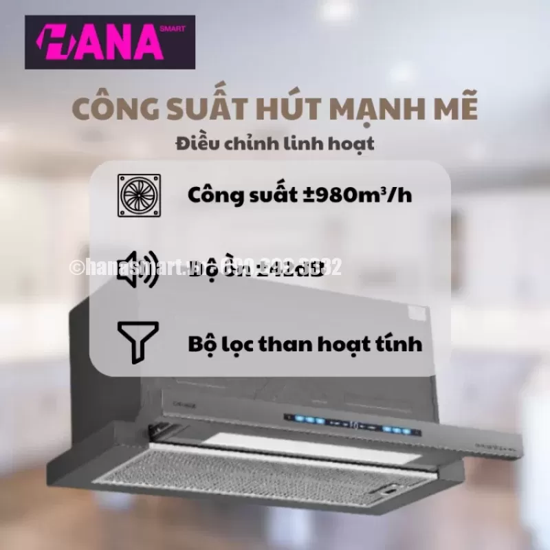 Máy hút mùi âm tủ GrandX GX H70F75G - may hut mui am tu grandx gx h70f75g 7