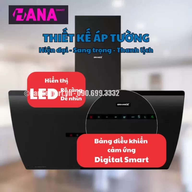 Máy hút mùi áp tường GrandX GX H70F87B - may hut mui ap tuong grandx gx h70f87b 2