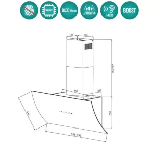 Máy hút mùi áp tường GrandX GX H70F87B - may hut mui ap tuong grandx gx h70f87b 5