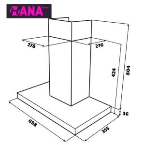 Máy hút mùi áp tường GrandX GX H70T78B - may hut mui ap tuong grandx gx h70t78b7