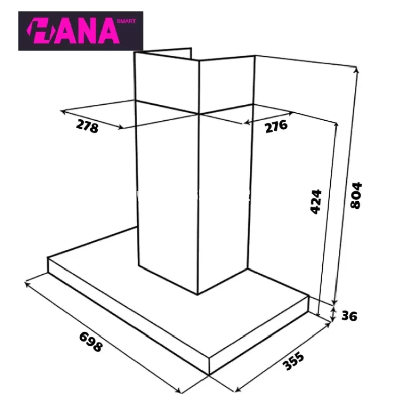 Máy hút mùi áp tường GrandX GX H70T78G - may hut mui ap tuong grandx gx h70t78g 3