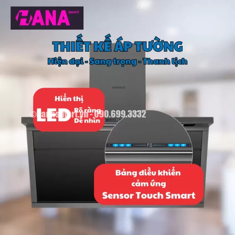 Máy hút mùi áp tường GrandX GX H70T88G - may hut mui ap tuong grandx gx h70t88g 2