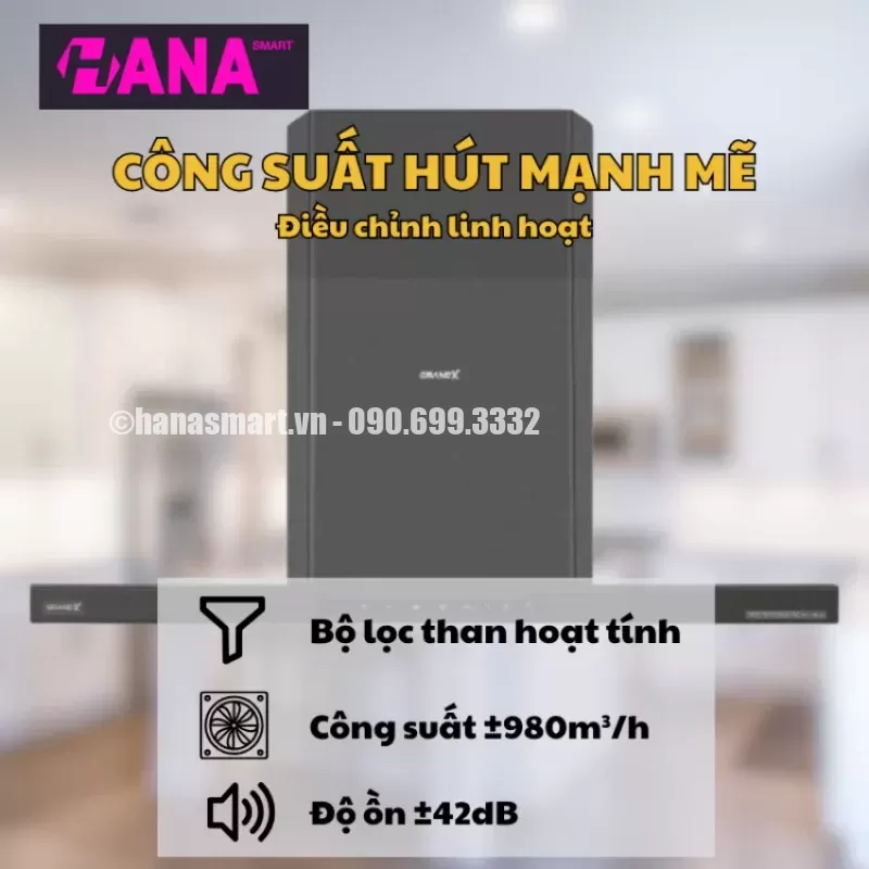 Máy hút mùi áp tường GrandX GX H90C69G - may hut mui ap tuong grandx gx h90c69g 8