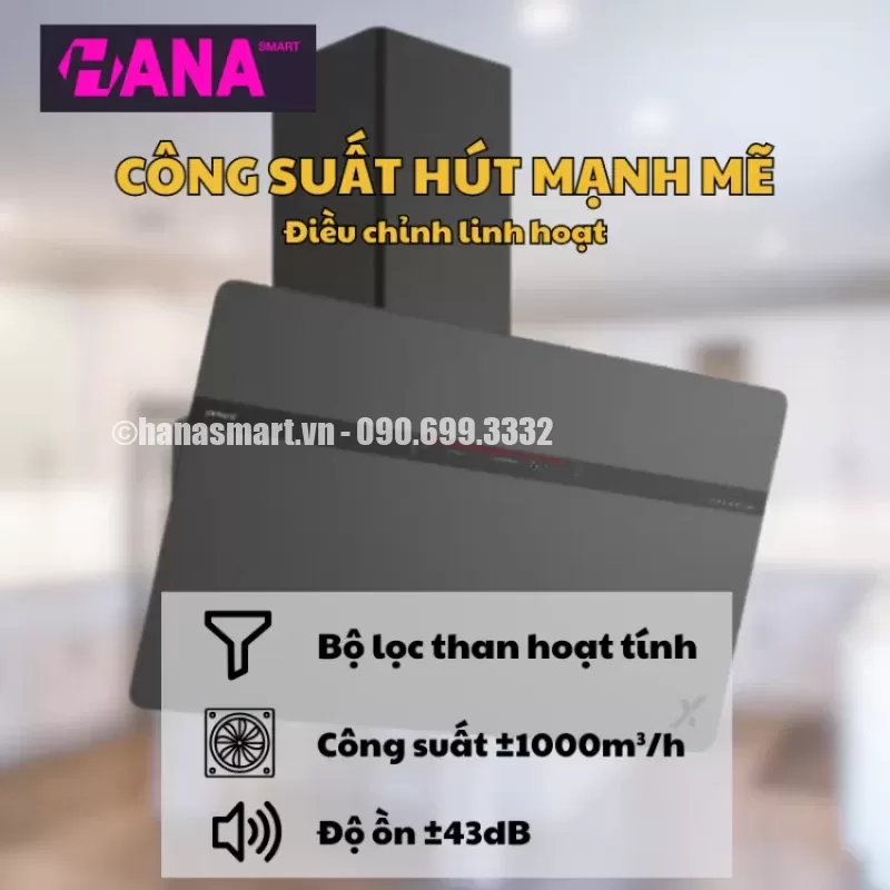 Máy hút mùi áp tường GrandX GX H90S86G - may hut mui ap tuong grandx gx h90s86g 5