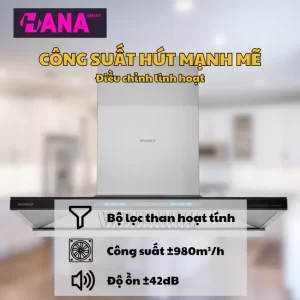 Máy hút mùi áp tường GrandX GX H90T81B - may hut mui ap tuong grandx gx h90t81b 3