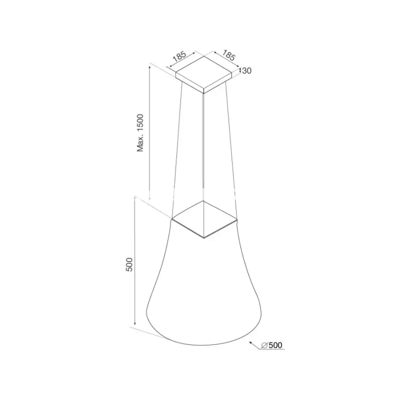 Máy hút mùi đảo Malloca ADEL P-3810 - may hut mui dao malloca adel p 38103