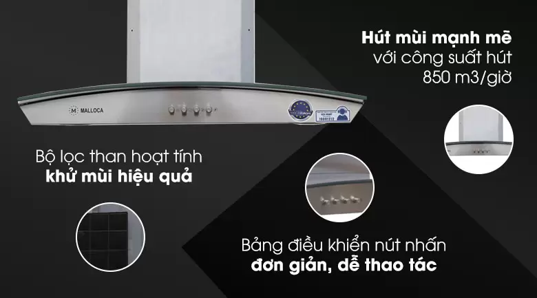 Máy hút mùi Malloca DELTA-K890V