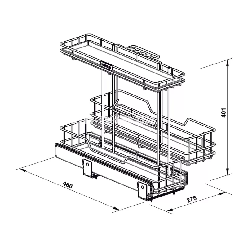 Rổ đựng dụng cụ vệ sinh Hafele 595.04.095 - ro dung dung cu ve sinh hafele 595 04 0952