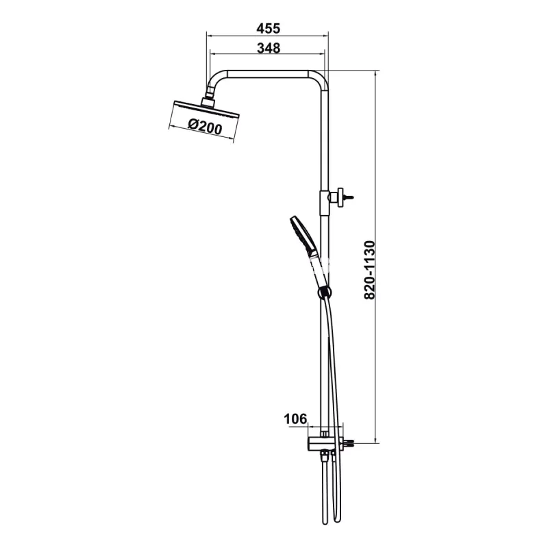 Thanh sen kết hợp Hafele 589.34.189 không gồm bộ trộn - thanh sen ket hop hafele 589 34 189 khong gom bo tron5