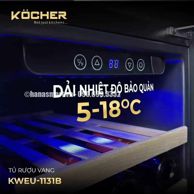 Tủ rượu vang Kocher KWEU-1131B - tu ruou vang kocher kweu 1131b7