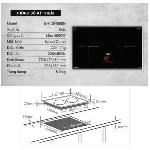 Bếp từ Chef's EH-DIH890N