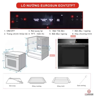 Lò nướng EUROSUN EOV72TFT