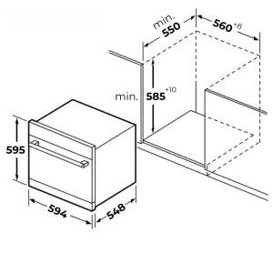 LÒ NƯỚNG BOSCH HBG7241B1 SERIES 8 XUẤT XỨ ĐỨC - Kich thuoc lap HBG7241B1