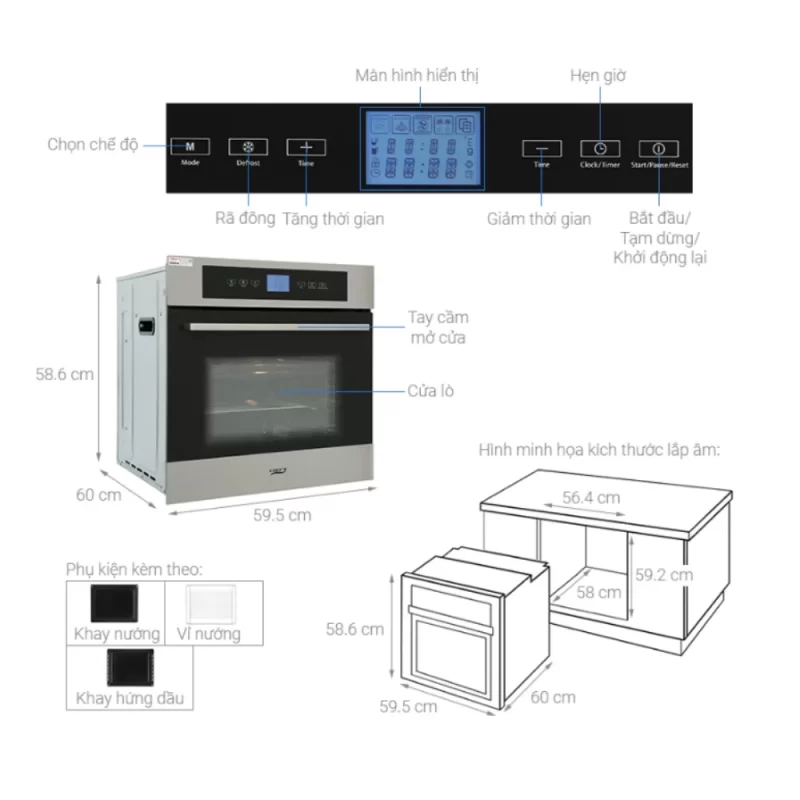 Lò nướng Chef's EH-BO600S 22 Lò nướng Chef's EH-BO600S