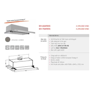 Máy hút mùi EUROSUN EH-70AF85S