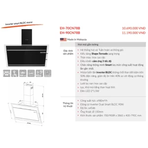 Máy hút mùi EUROSUN EH-90CN78B