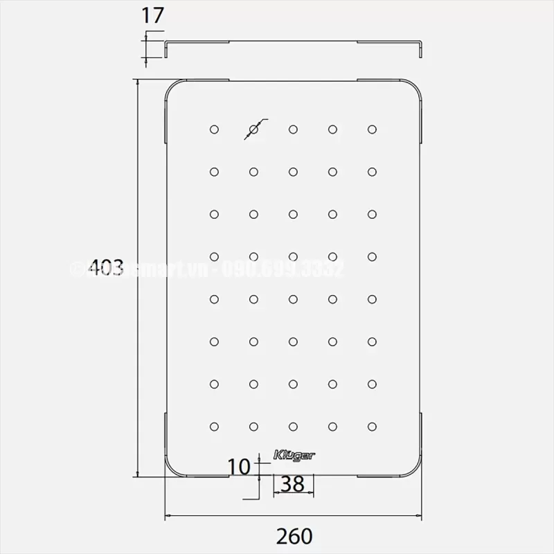 Thớt Inox KLUGER KCB-132FS