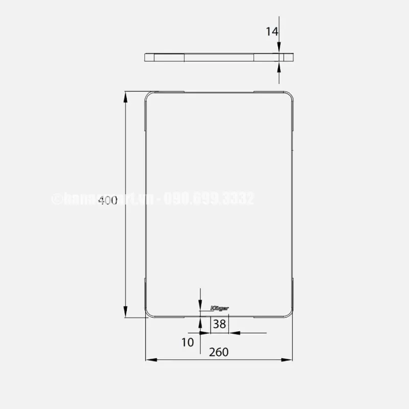 Thớt inox KLUGER KCB-121FB