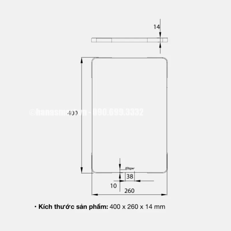 Thớt inox KLUGER KCB-122FS