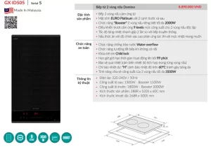 Bếp từ domino GrandX GX ID505 - bep tu domino grandx gx id505 1