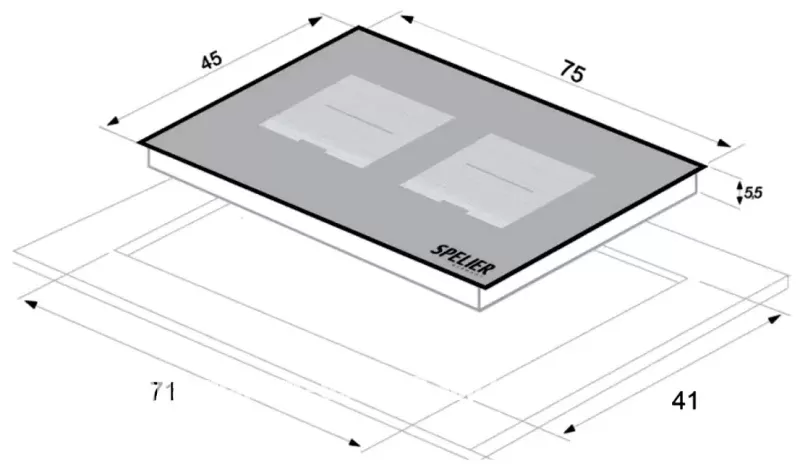 BẾP TỪ SPELIER SPE IC 1089-EG - kich thuoc bep tu spelier spe ic 1089 eg