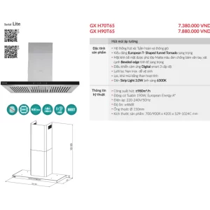 Máy hút mùi áp tường GrandX GX H70T65 - may hut mui ap tuong grandx gx h70t65 1