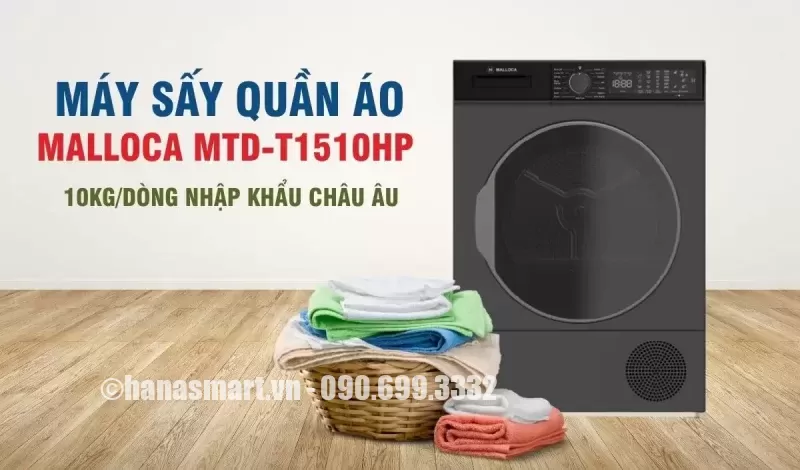 Máy sấy quần áo Malloca MTD-T1510HP