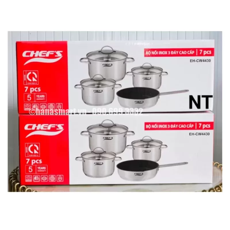 Bộ nồi inox Chef's EH-CW4430 - Bo noi inox Chefs EH CW4430 2