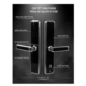 Khóa vân tay Chef's EH-A15SB - Khoa van tay Chefs EH A15SB 1