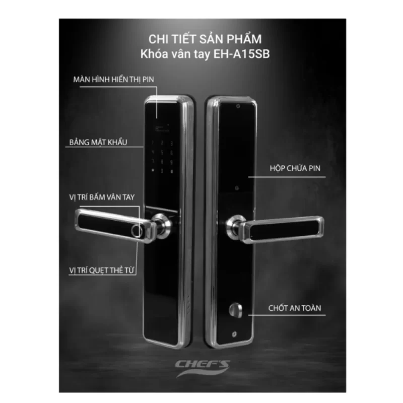 Khóa vân tay Chef's EH-A15SB 26 Khóa vân tay Chef's EH-A15SB