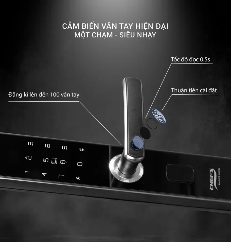 Khóa vân tay Chef's EH-A16SB - Khoa van tay Chefs EH A16SB 13