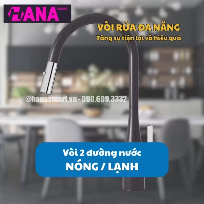 Vòi rửa bát KONOX Curva Black