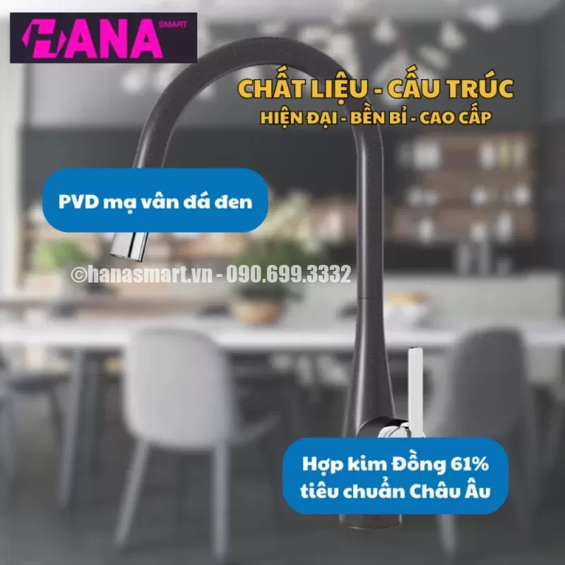 Vòi rửa bát KONOX Curva Black