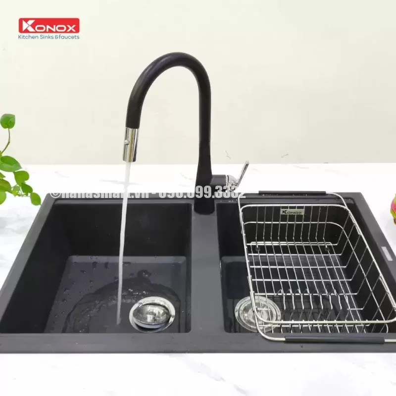 Vòi rửa bát KONOX Curva Black