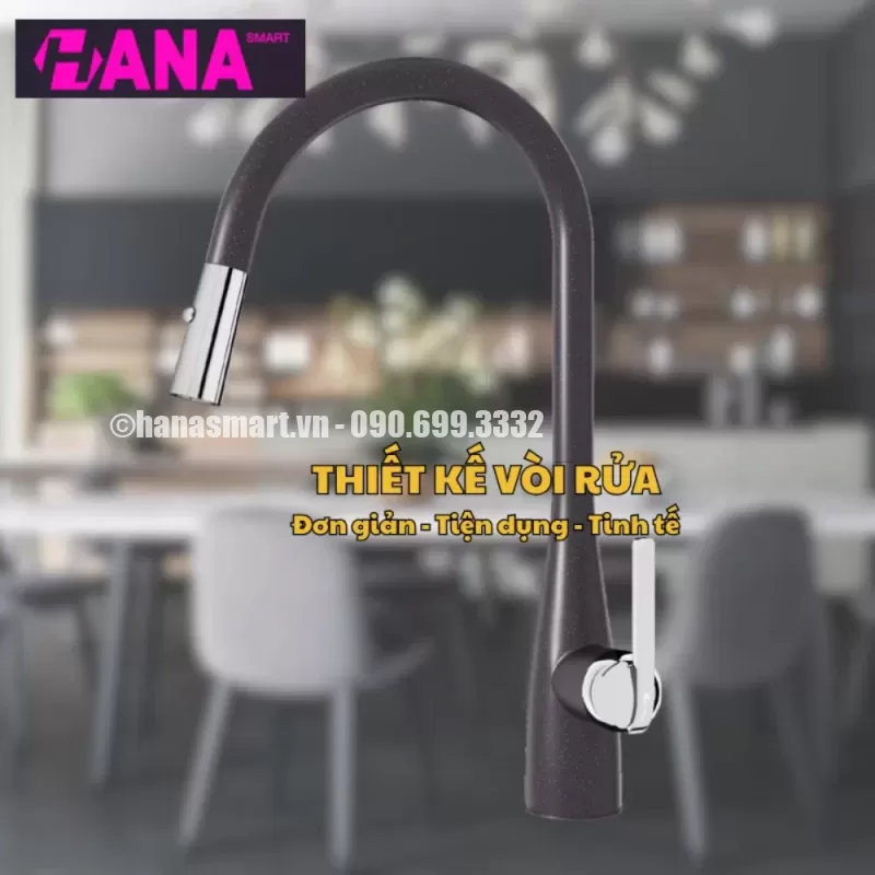 Vòi rửa bát KONOX Curva Black