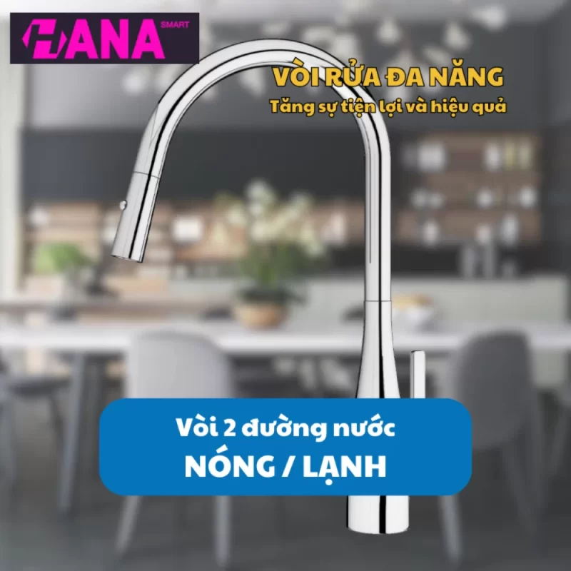 Vòi rửa bát KONOX Curva Chrome 18 Vòi rửa bát KONOX Curva Chrome