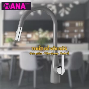 Vòi rửa bát KONOX Curva Grey