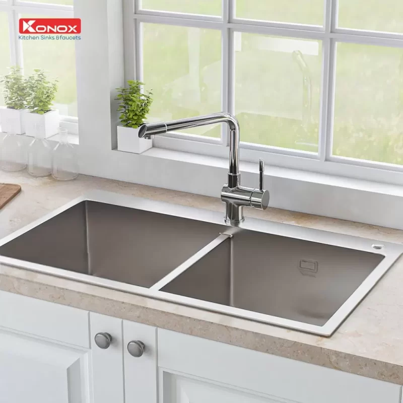 Vòi rửa bát KONOX Felix Chrome 22 Vòi rửa bát KONOX Felix Chrome