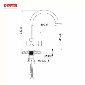 Vòi rửa bát KONOX KN1206