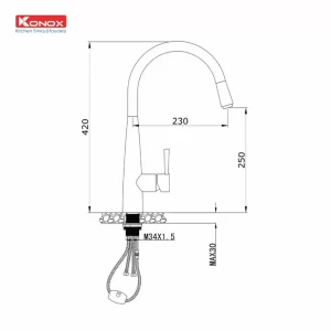 Vòi rửa bát KONOX KN1901C