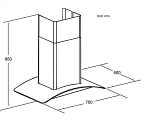 MÁY HÚT MÙI KÍNH CONG SPELIER SP 651G - hut mui sp 800 1