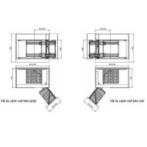 Kệ góc liên hoàn GrandX XMC.45M (L/R) - ke goc lien hoan grandx xmc 45m l r 2