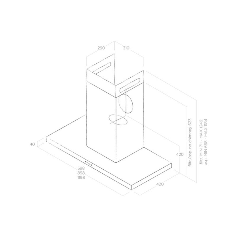 Máy hút mùi Elica THIN IX/A/70 PRF0144971 17 Máy hút mùi Elica THIN IX/A/70 PRF0144971