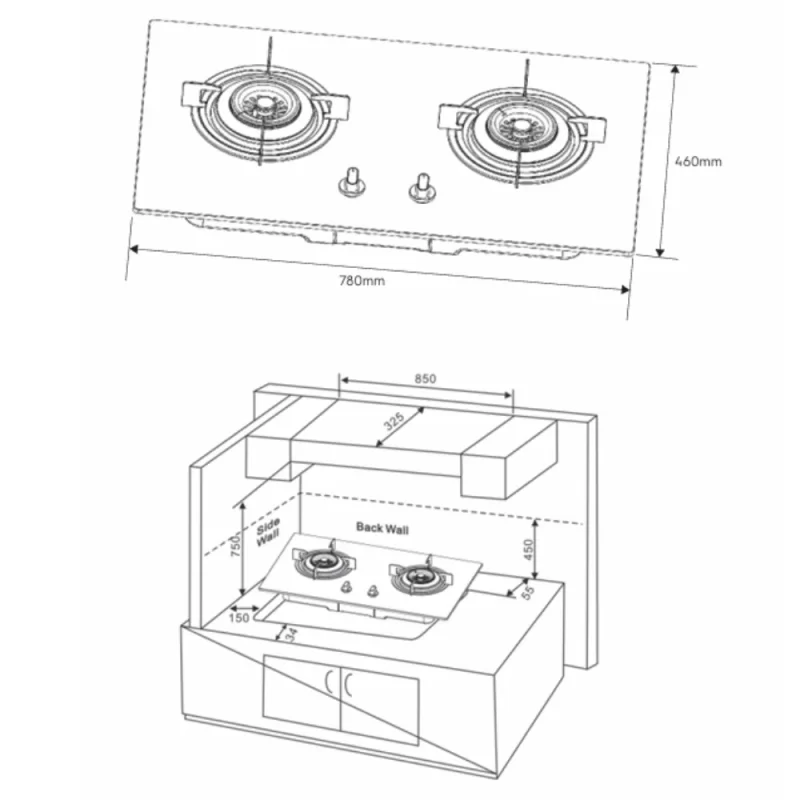 Bếp gas ELECTROLUX EHG723BA 15 Bếp gas ELECTROLUX EHG723BA