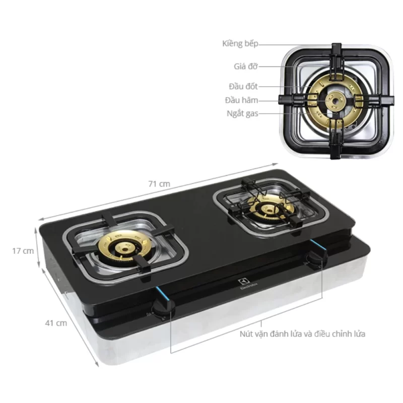 Bếp gas Electrolux ETG729GKTR 21 Bếp gas Electrolux ETG729GKTR