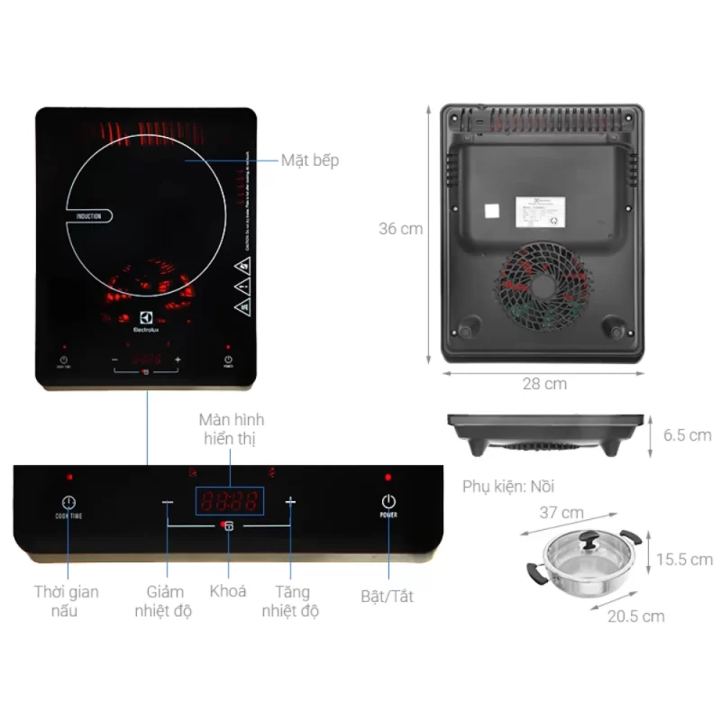 Bếp từ ELECTROLUX ETD42SKA 19 Bếp từ ELECTROLUX ETD42SKA