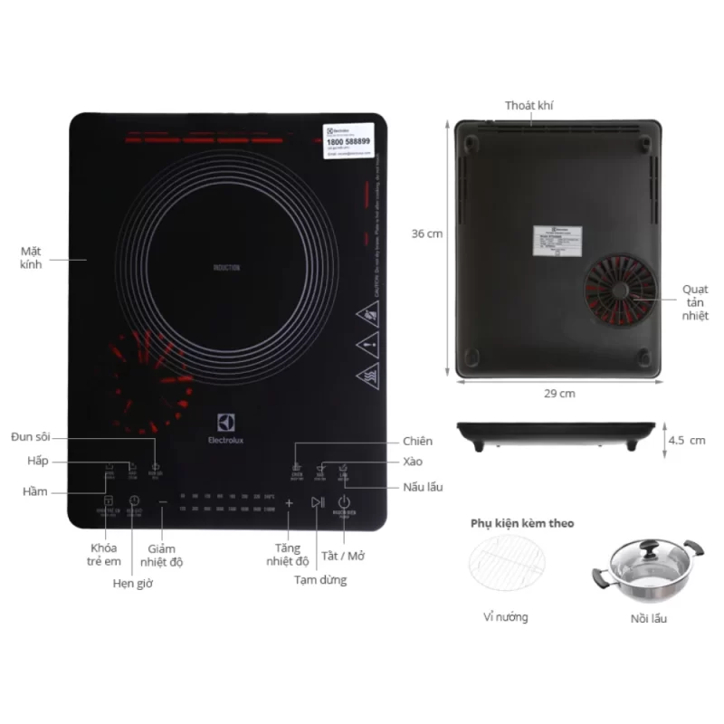 Bếp từ ELECTROLUX ETD42SKR 15 Bếp từ ELECTROLUX ETD42SKR