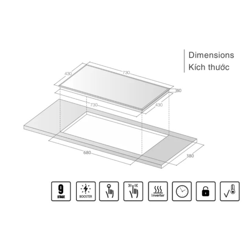 Bếp từ LORCA LCI-685TH 7 Bếp từ LORCA LCI-685TH