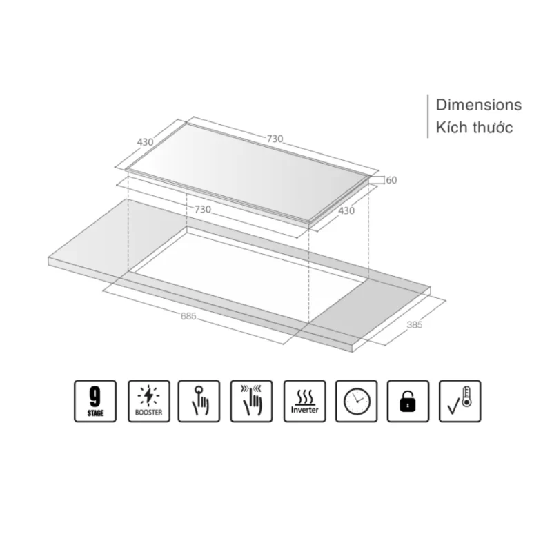Bếp từ LORCA LCI-809 PLUS 24 Bếp từ LORCA LCI-809 PLUS