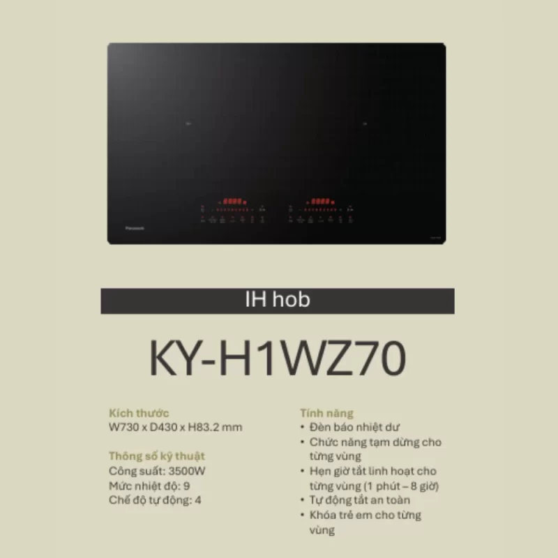 Bếp từ PANASONIC KY-H1WZ70 11 Bếp từ PANASONIC KY-H1WZ70